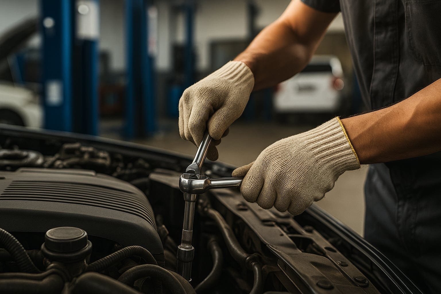 about-p2-1 mechanic working on a car