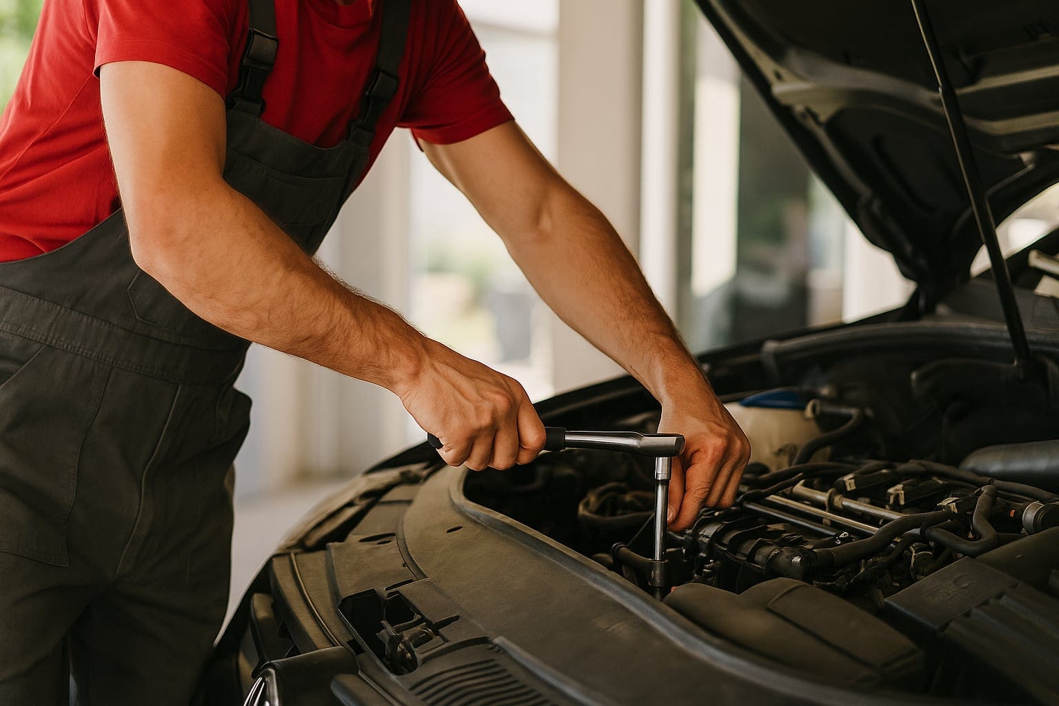 home-purpose-1 person workin on car
